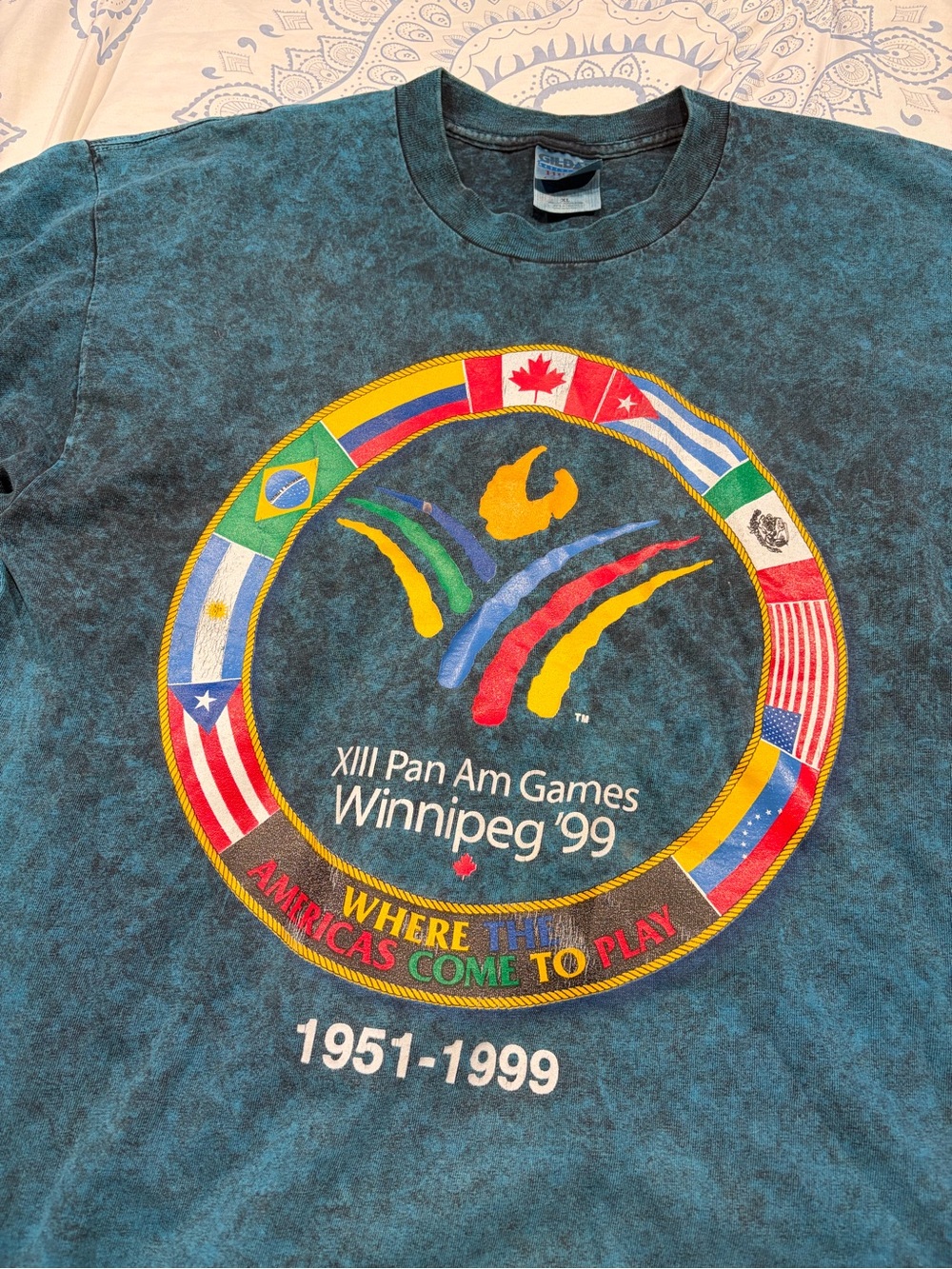Vintage Pan-Am Games acid Wash shirt